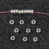 100pcs/set Round Stainless Steel Silver Spacer Beads Bracelet Components Jewelry Making DIY Tool