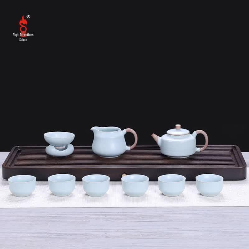 Ru Kiln Ceramic Tea Set (10-Piece)