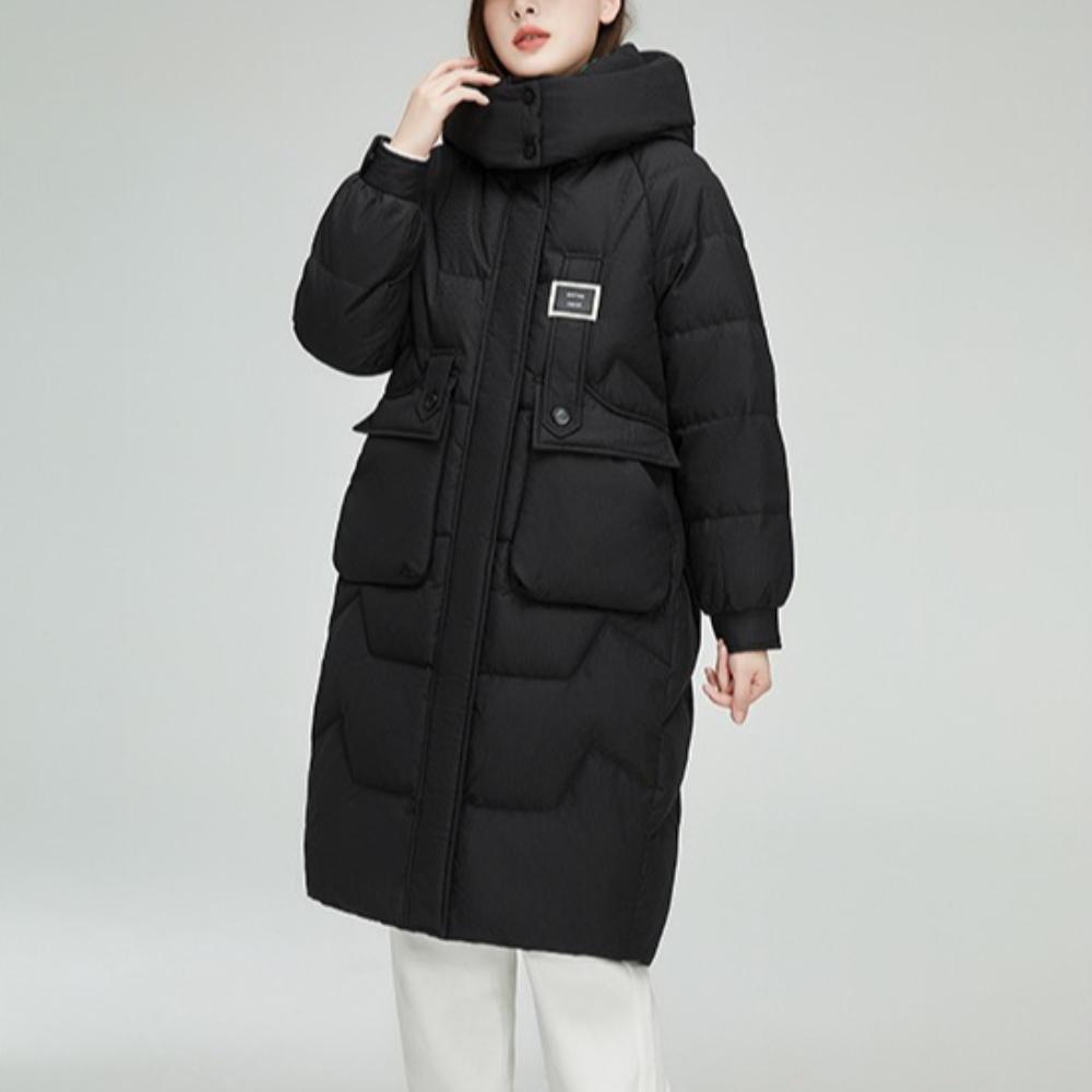 Women's Winter Coat, Warm and Stylish, Long-length, Thick and Hooded.