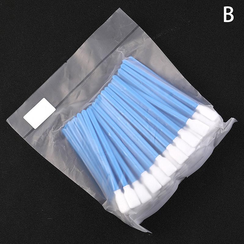 100Pcs Industry Cotton Swab Nonwoven Anti-Static Dust Off For Fiber Laser Focus Lens And Protective Windows Cleaning Tools