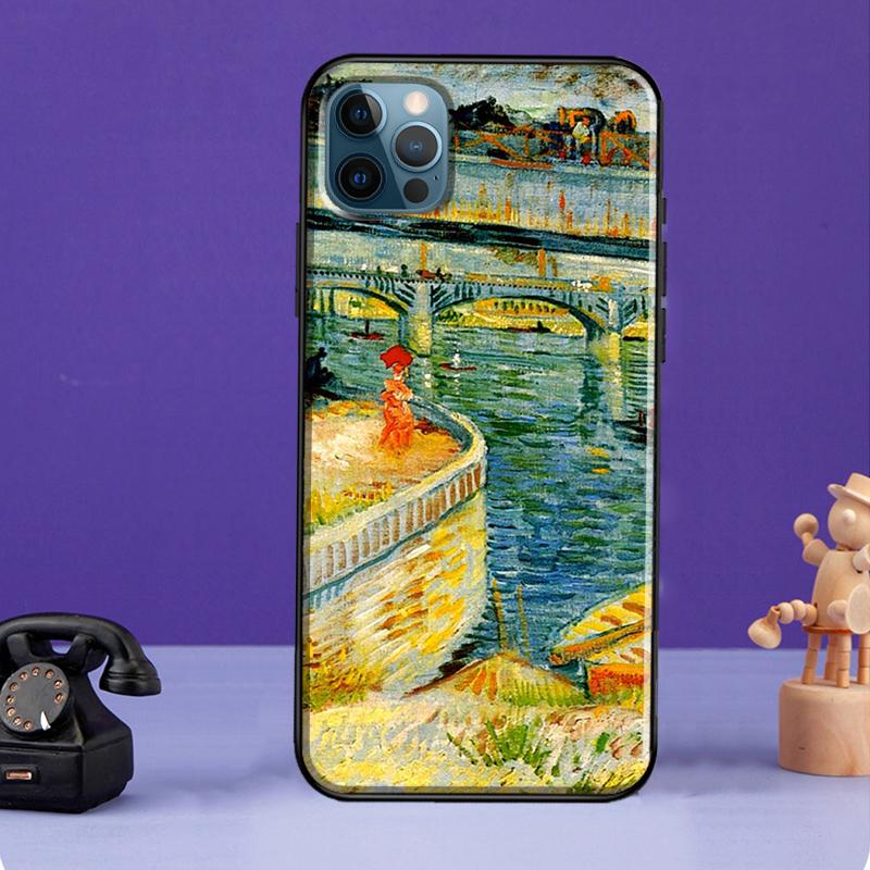 Etui z obrazem olejnym Van Gogha na iPhone'a 11 14 Pro Max SE 2020 XR X XS Max 6S 7 8 Plus Pokrowiec na iPhone'a 12 13 mini