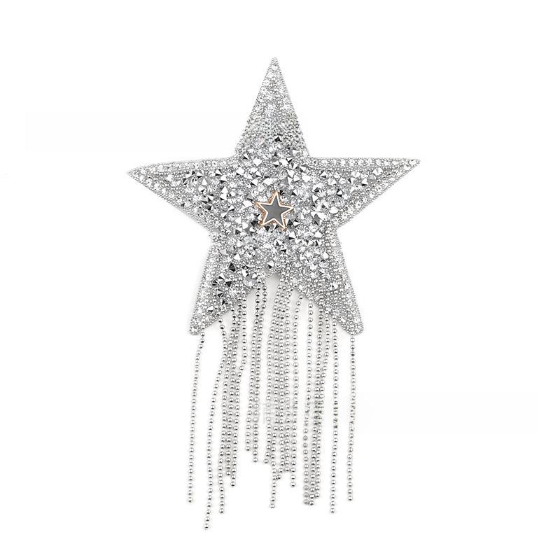 

Стразы в форме звезд, эпоксидные патчи: Набор из 5 штук для DIY аксессуаров для одежды 8cm Star