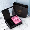 Jewelry Gift Box with Lids, Preserved Rose Jewelry Set Gift Box, Velvet Romantic Valentines Packaging Box with 12 Roses for Valentines Day Mothers Day