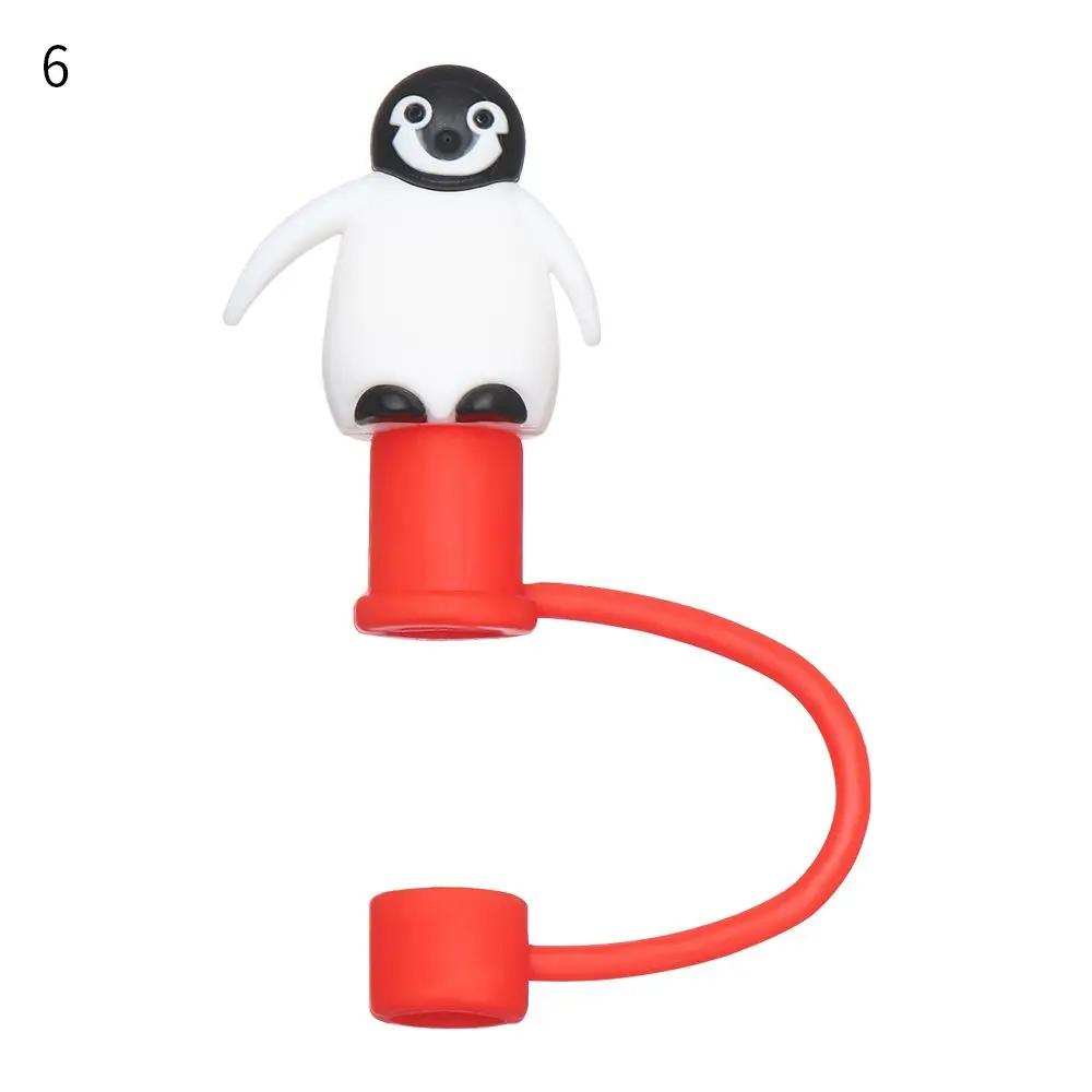 1PC Creative Reusable Silicone Straw Plug Splash Proof Drinking Dust Cap Dust-proof Straw Tips Cover Cup Accessory Kitchen Tool