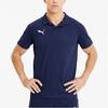 Puma Logo Knitted Short Sleeve Polo Shirt Men Tops Navy-Blue 656579-06