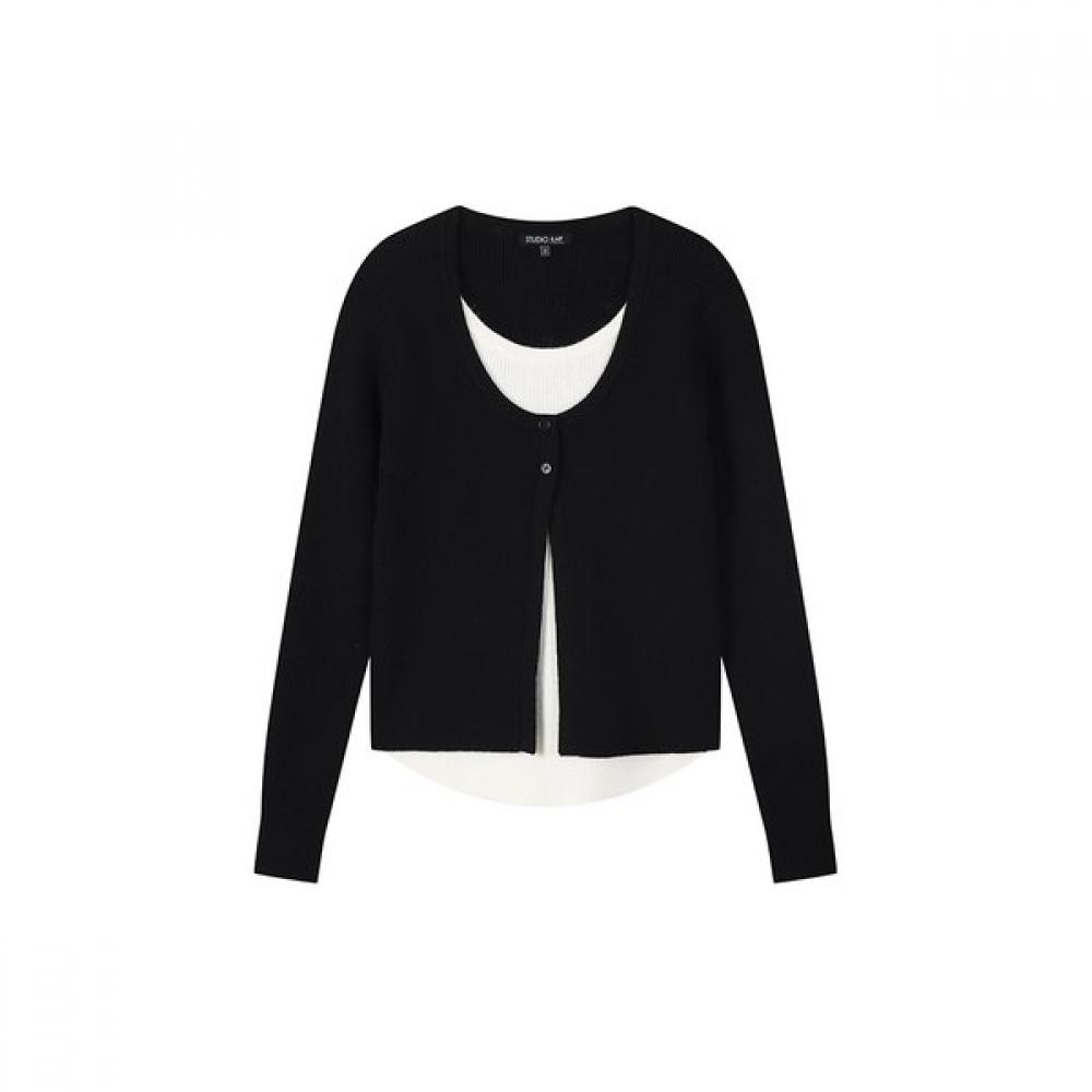 Lap Inner Layered Stripe Knit As1kh165