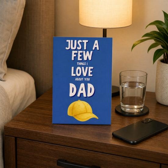 Fill-in-the-blank Memory Book, Just A Few Things I Love about You Dad Journal, 51 Sheets Book Keepsake, Sentimental Gift to Dad from Child, Gift for