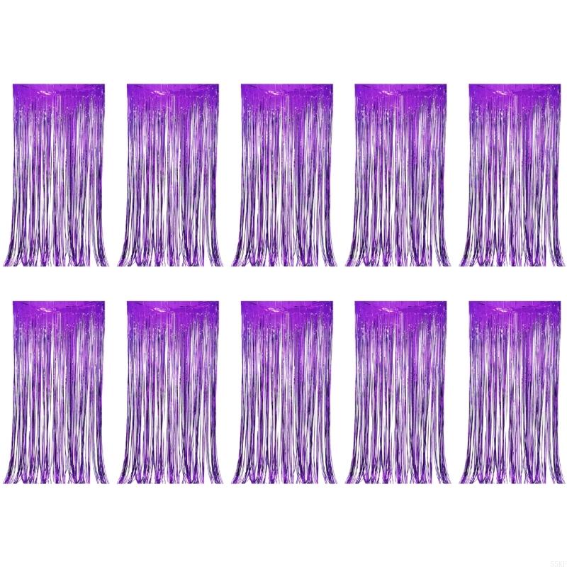 Shimmering Metal Party Streamers Tassels Background For Family Gatherings 55KF