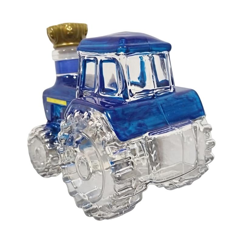 Bottiglia per liquori in vetro borosilicato a forma di trattore creativo per infusi e decorazione con design a prova di perdite