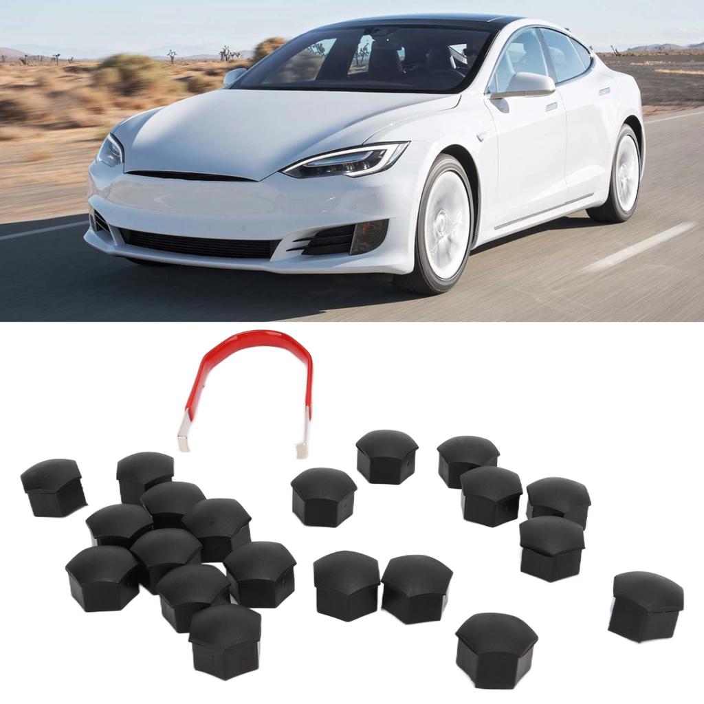 20 Stück Radmutternabdeckungen mit Demontagewerkzeug Zubehör Ersatz für Tesla Model 3