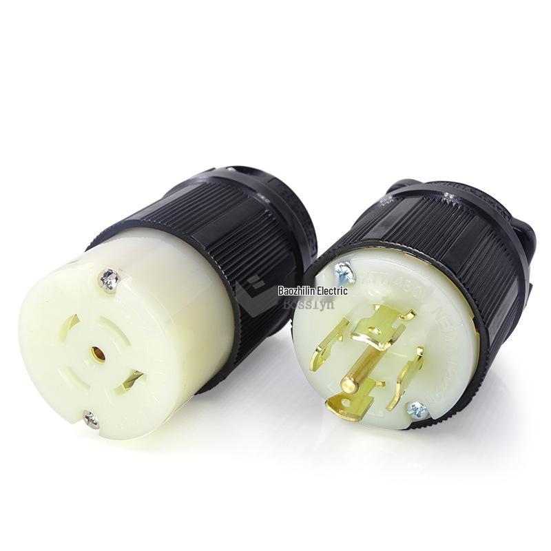 NEMA L22-20P High Power Plug: US Standard Aviation-Grade, Industrial Anti-Loosening Design for North & South America.