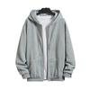 Men Coat Solid Color Hooded Hat Cardigan Soft Drawstring Thick Plus Size Casual Zip Up Winter Jacket Men Clothes
