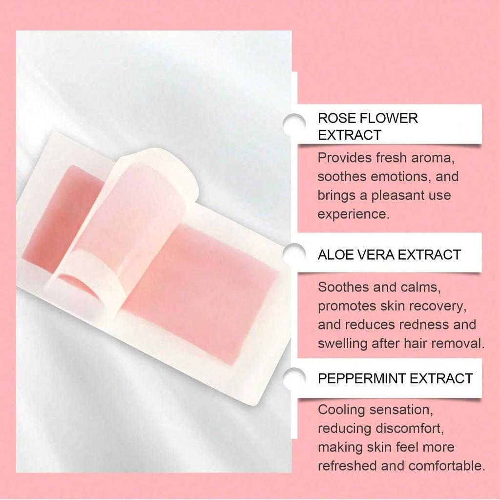 30Pcs/Box Aloe Vera Fragrance Hair Removal Wax Paper, Gentle, Moisturizing And Refreshing To The Ski
