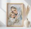 Mother With Child - Picture of the Virgin Mary with Child Mother With Child - Picture of the Virgin Mary with Child, 30X40 Cm, Gold Aluminum Frame, Pa