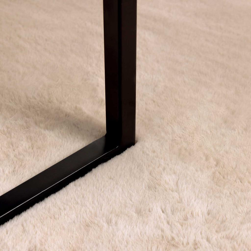 Non Slip Artificial Rabbit Fur Rug OLITE Taupe
