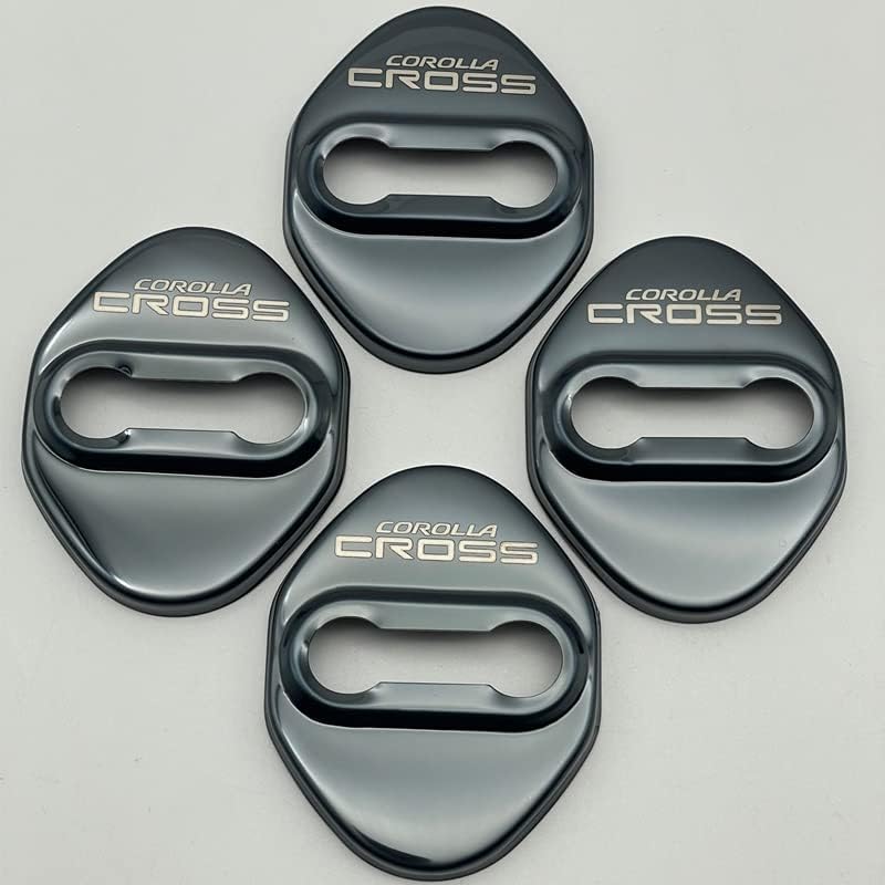 MEKOMEKO CRS-MSGB1 Dedikerat Stötfångarskydd, Dörrlåsskydd för Toyota Corolla Cross, Förkromade Tillbehör, Interiör