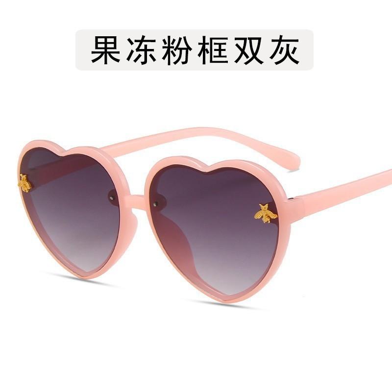 Fashion Heart Kids Sunglasses Children Retro Cute Pink Cartoon Sun Glasses Frame Girls Boys Baby Sunglasses UV400 Eyewear