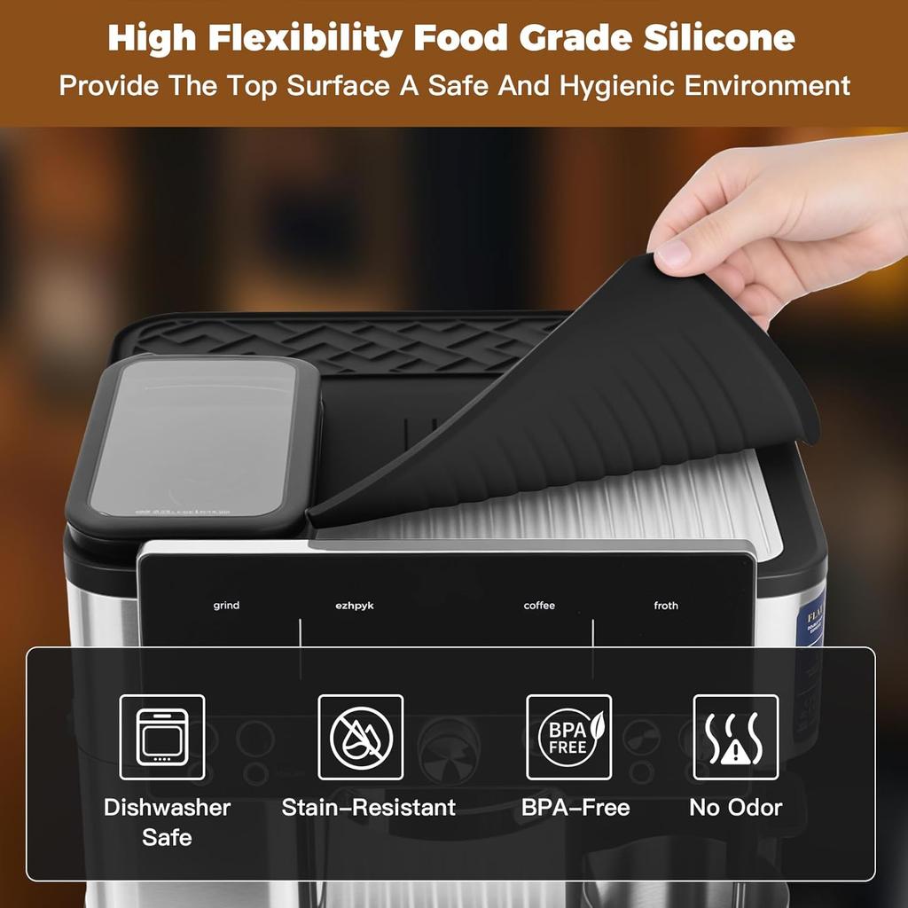 Top Mat for Ninja Luxe Cafe Espresso Machine ES601 – Protect Top Surface Food Grade Silicone Tamping Mat for Ninja luxe Cafe Accessories –