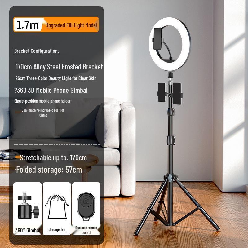 Telescopic Phone Holder Tripod for Live Streaming & Photography