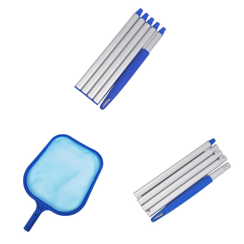 Pool Skimmer Net With Detachable Aluminum Handle For Inground And Above Ground Pools
