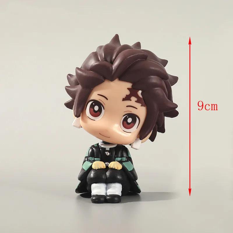 9cm Anime Demon Slayer Figure Kamado Nezuko Kamado Tanjirou Kawaii Q Version Action Figural PVC Model Toys Gift