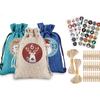 24Pcs/Set Christmas Gift Bags Christmas Advent Calendar Bag Candy Storage Pouch Diy Christmas Multi-Purpose Decoration