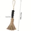 Handmade Bohemian Wood Bead Fringe Door Handle Decorative Pendant, Clothes Hook Decorative Pendant, Wall Ornament