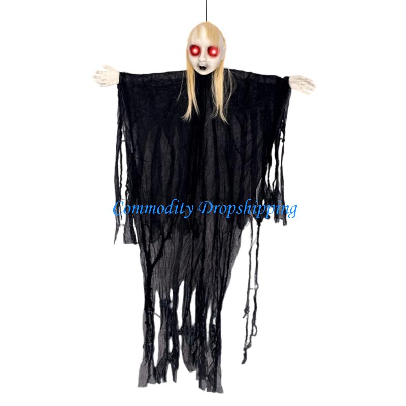 Y5JC Scary Skeleton Voice Decoration with Glowing Eye Activated Skeleton Sound Activated Skeleton For Indoor Decoration
