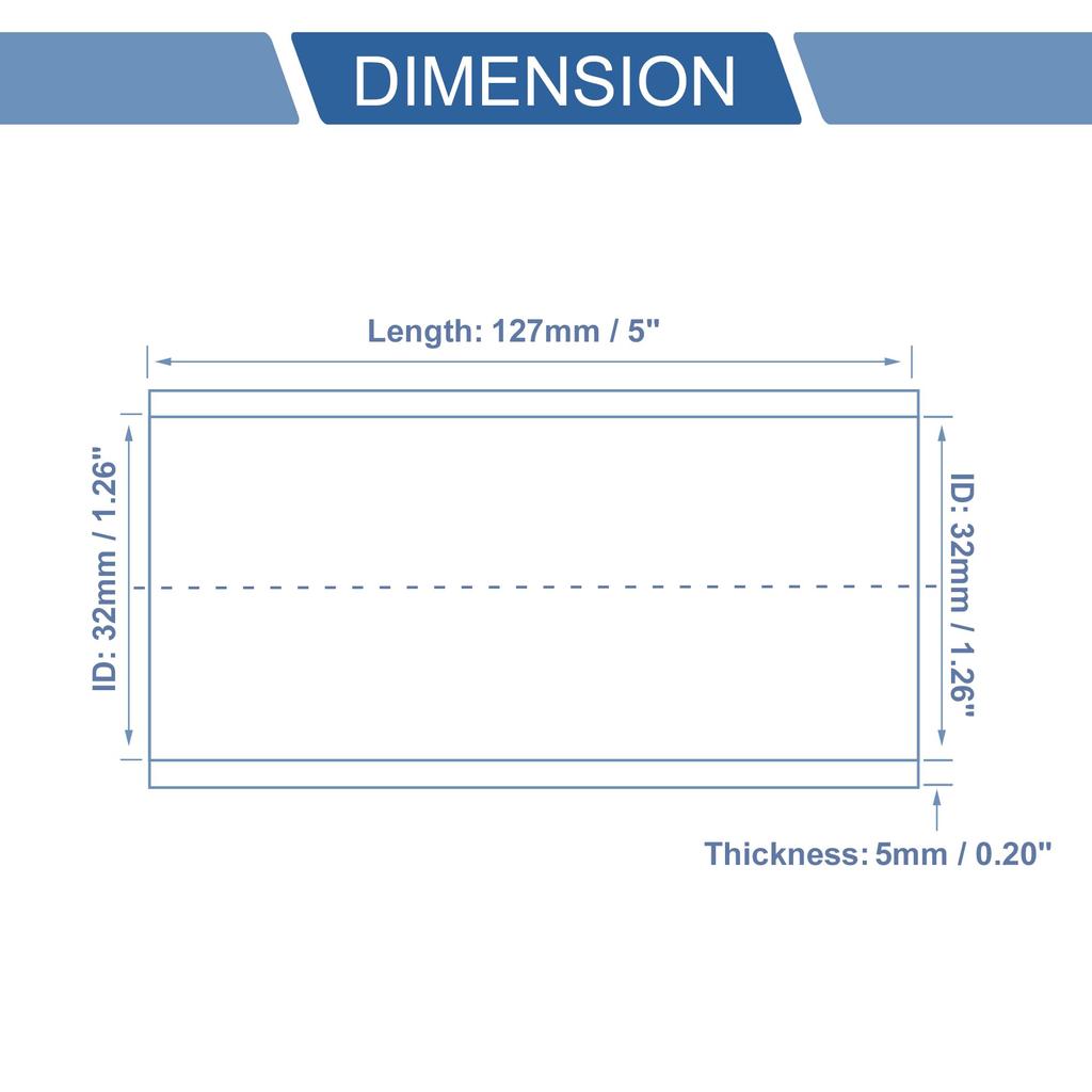 X AUTOHAUX Inner Diameter 1.3 inches (32 mm), Length 5.0 inches (127 mm), 0
