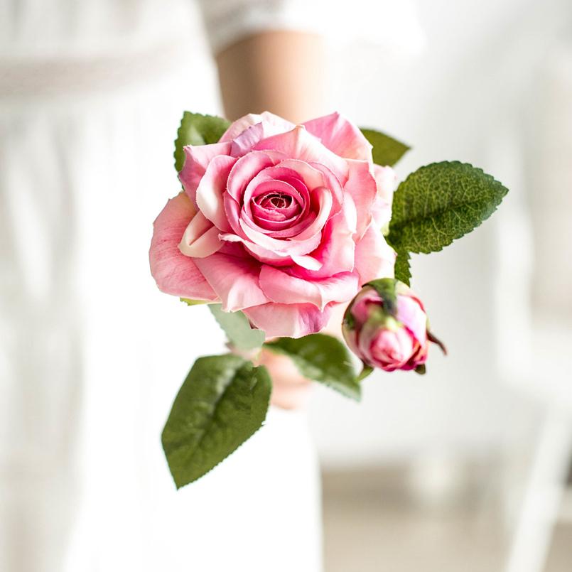 Artificial Flowers Silk Retro Roses Home Vase table Wedding bridal bouquet Outdoor Garden Courtyard Holiday Party DIY gift Decor