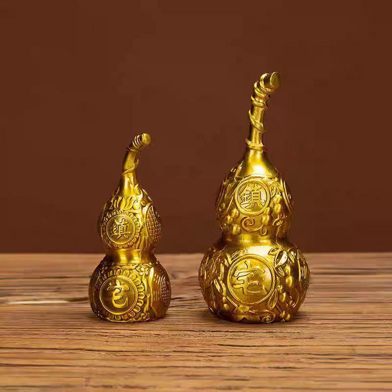 Gourd Ornaments Brass Hollow Not Opening And Closing Mini Small Calabash Living Room Bedroom To Door Crafts Decoration