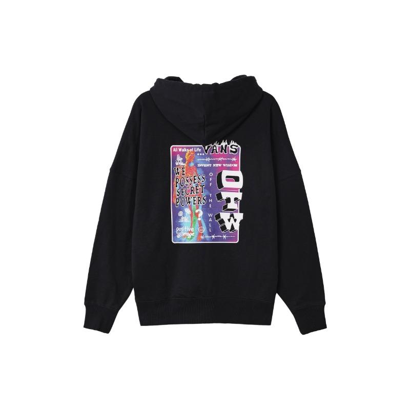 Vans Sudadera con Capucha Pulóver Estampado Gráfico Hombre Sudaderas Negro VN0A5H7TBLK