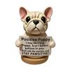 Emotional Support Puppy Statue Positive Dog Ornament Puppy Figurine