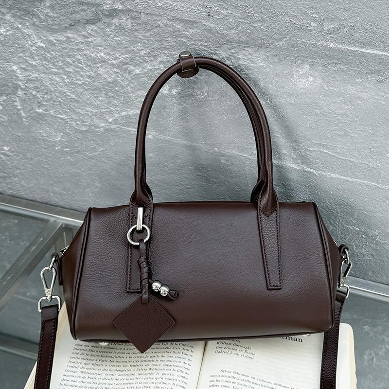 Leather single shoulder underarm temperament new first layer cowhide women's bag crossbody portable shoulder bag