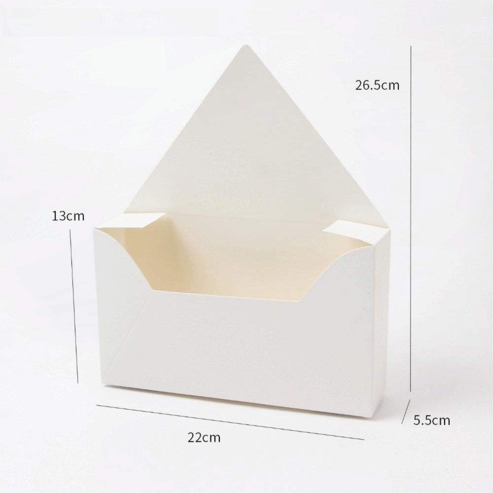 

5pcs Elegant Handmade Flower Package Box DIY Gift Wrapping Flower Envelope Box Floral Arrangement Box Wedding As shown белый