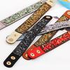 JMXD Suede Microfiber Leather Bracelet Crystal Stone Bangle Colorful Beaded Hand Chain Fashion Women Model Accessory Trendy Statement Jewelry