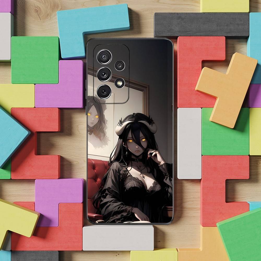 O-Overlord Cartoon A-Albedo Phone Case For Samsung S25,S24,S23,S22,S21,S20,S10,Ultra,Plus,Lite,FE,Soft Silicone Black Cover