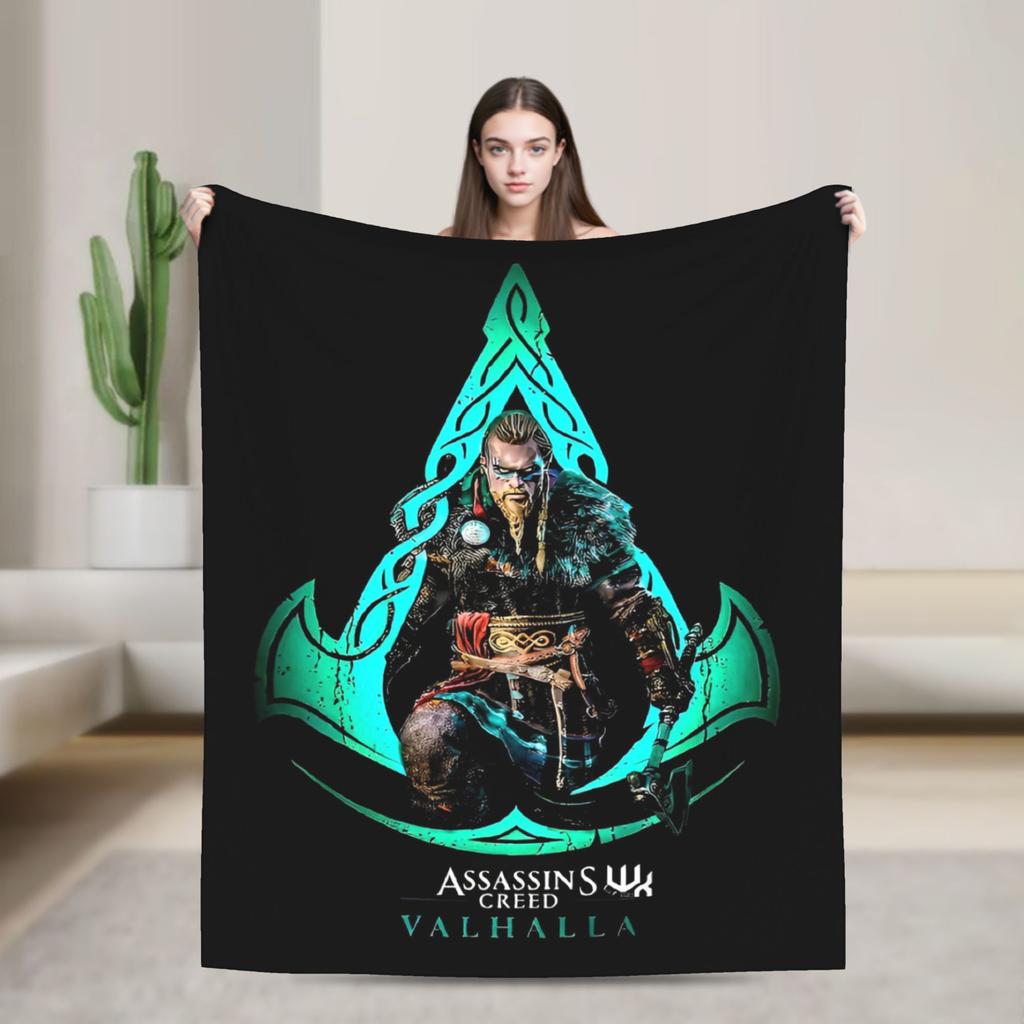 A-Assassin's Creed Deky Flanelové Vintage Teplá Přehozovádeka na přehoz Podzim/Zima