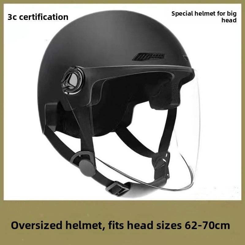 Large Electric Car Helmet Men's Large Head Circumference Extra Large Size Half Helmet