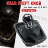 Gear Stick Shift Knob Manual 5 6 Speed For Seat Leon III 3 MK3 2012 - 2017 With Black Leather Boot Cover Black Line