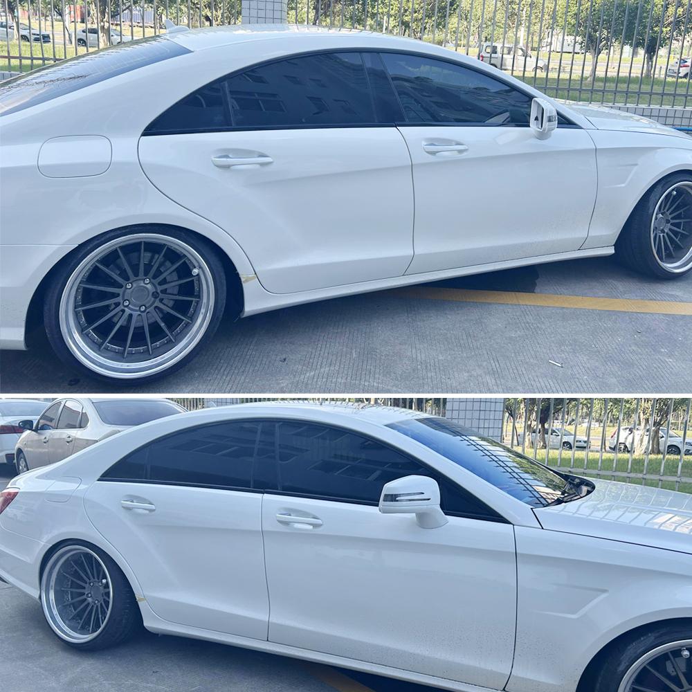 Ornamente de geam negru mat/lucios pentru dezcromare pentru Mercedes Benz CLS W218 2012-17