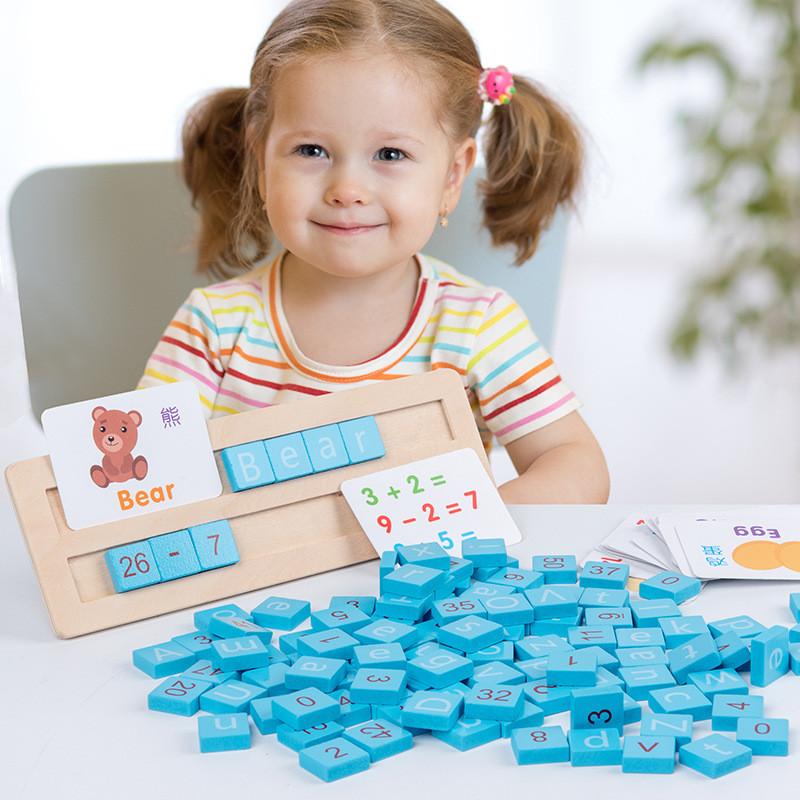 Wooden Alphabet And Number Learning Blocks Educational Toy For Preschool Kids
