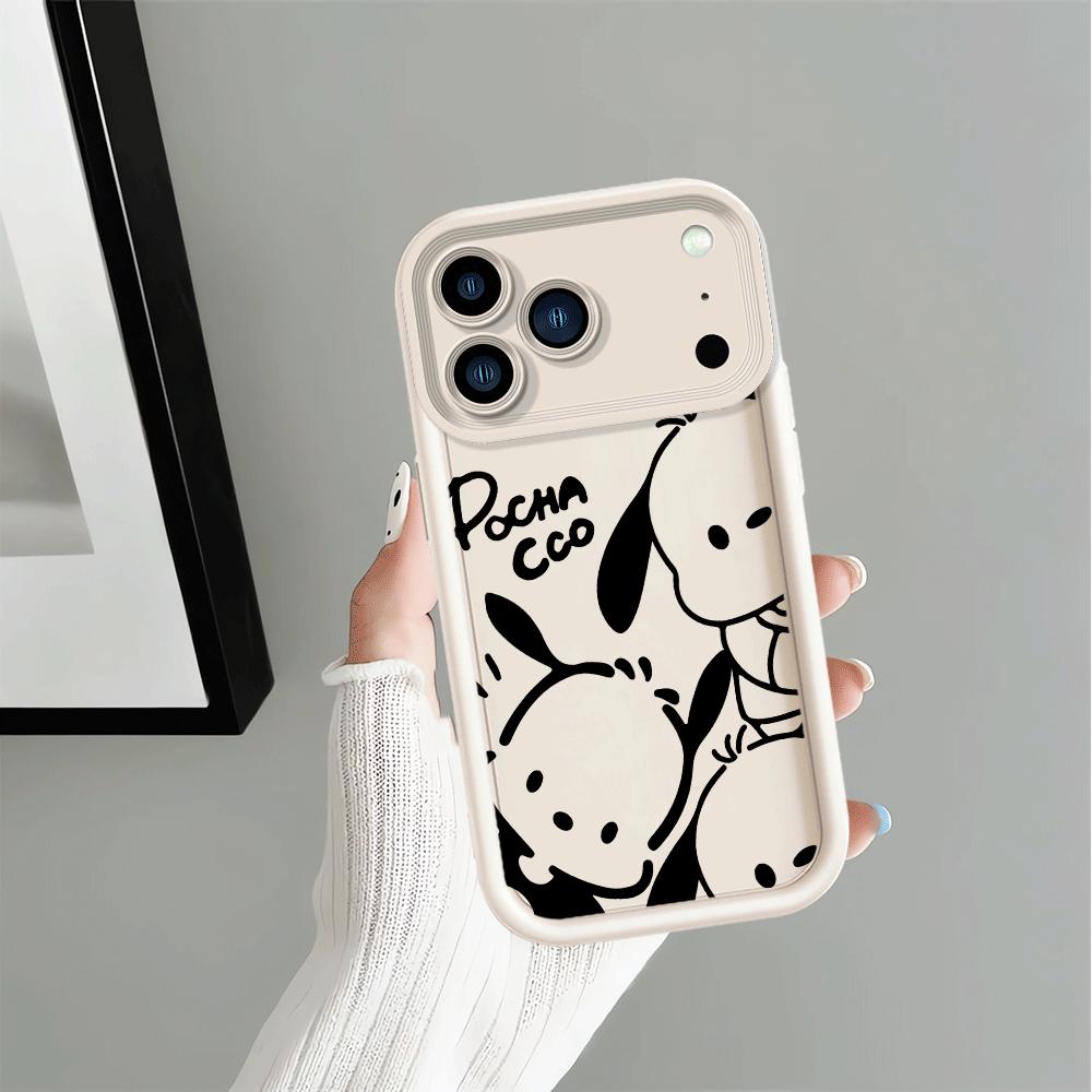 Case for iPhone 15 16 14 Plus XS Max 17 Air XR 13 12 11 Pro Max 16e Soft Shell Sanrio Pochacco Cartoon