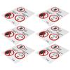 6PCS Caution Notice English Reminder Slogan Wall Sticker Sign for Hospital Company School
