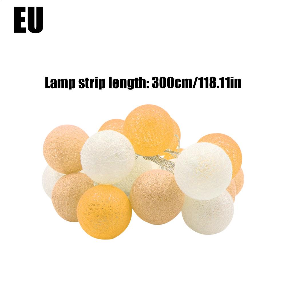 

Ball String Light 16 String Fairy Light Balls Indoor 96 Cotton Balls 8 Lighting Modes 3 Meters Indoor Outdoor Illumination Globe жёлтый