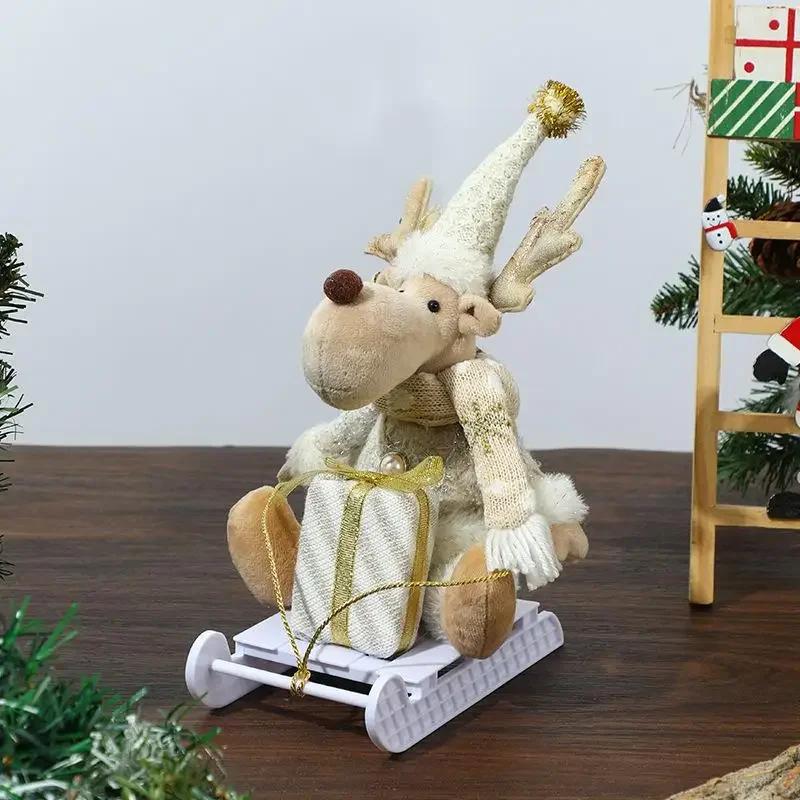 New Creative Christmas Decorations Ski Santa Reindeer Snowman Dolls For Home Holiday Party Decorations Christmas Gifts