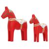 2PCS Hand Painted Dala Horse Decor Wooden Dalecarlian Horse Statue Living Room Decor