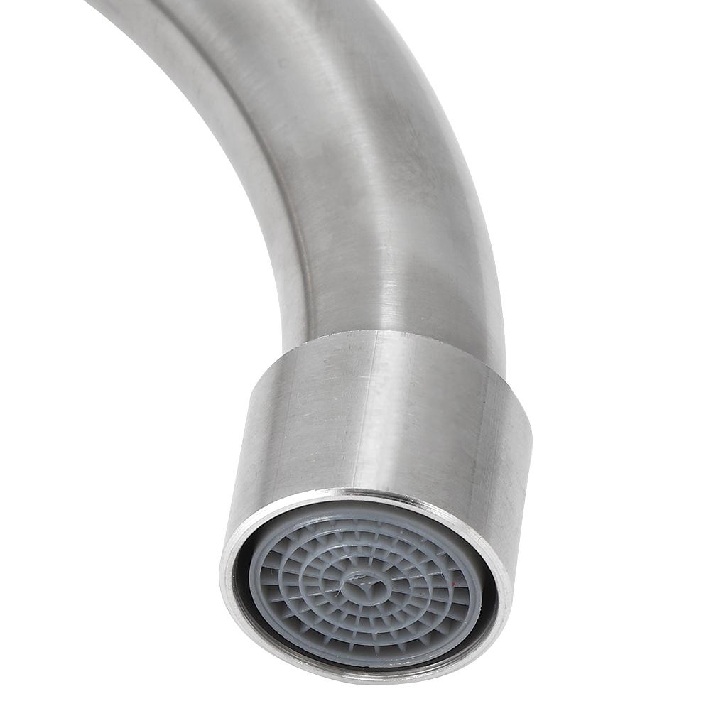G1/2in Thread Stainless Steel Single Cold Single Hole Sink Water Tap 360 Degree Rotation Kitchen Faucet
