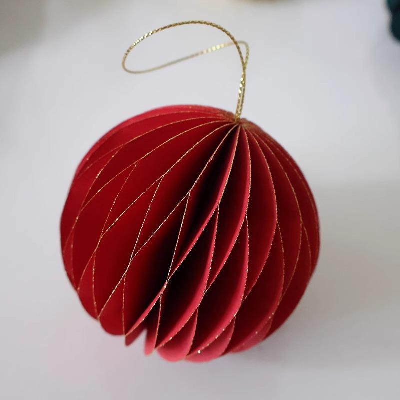 Christmas Honeycomb Ball & Bell Ornaments for Tree and Wall Decoration
