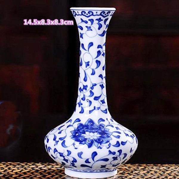 Antique Blue and White Chinese Porcelain Vase - European & American Handicraft for Flower Arrangements